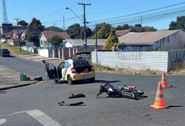 Motoqueiro foge da polícia e acaba sofrendo acidente!