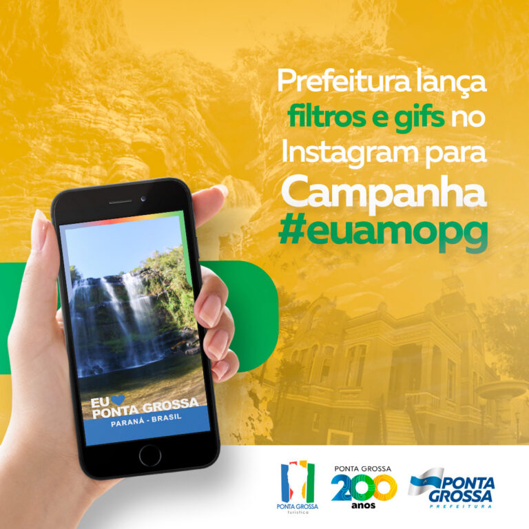 PG no Instagram: filtro oficial da campanha #euamopg é lançado pela Secretaria de Turismo