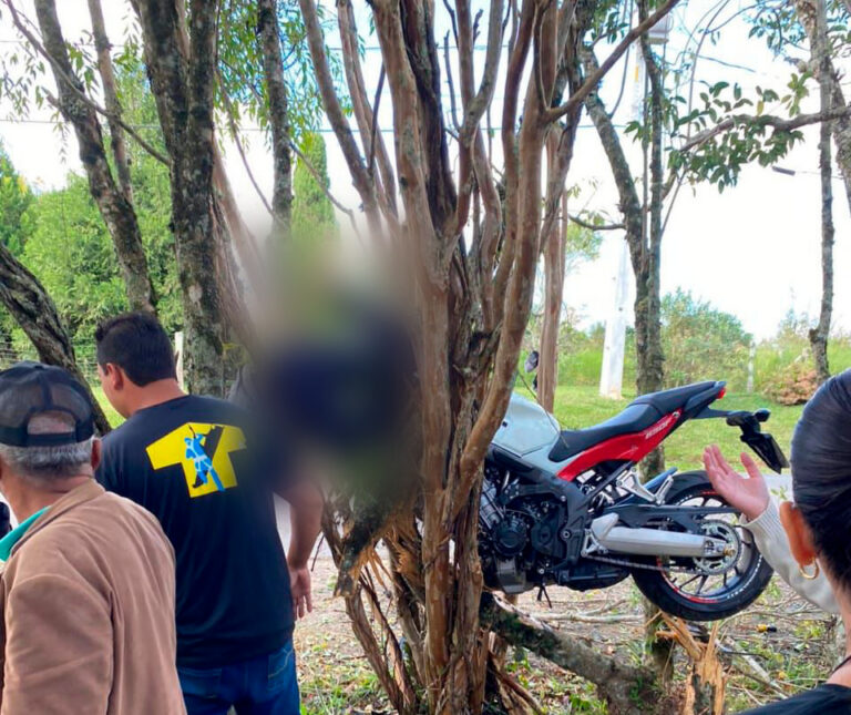 Agora: Acidente em Witmarsum, motociclista perde controle e se choca violentamente contra árvore