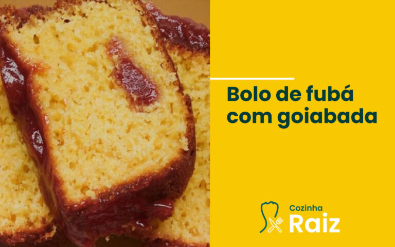 Bolo de Fubá com goiabada – Receita rápida