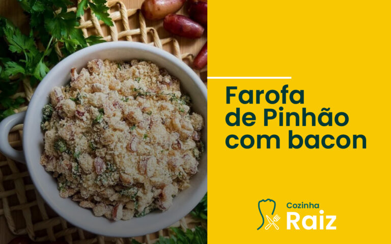 Farofa de pinhão com bacon – Receita rápida
