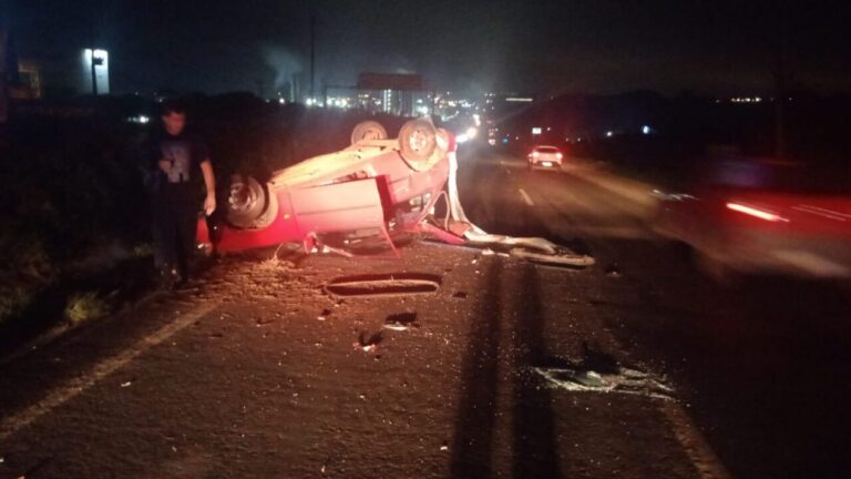 Urgente – Acidente na BR376 causa capotamento e termina com prisão de condutor