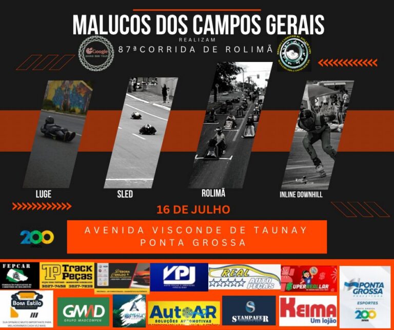 Reunindo a adrenalina e a nostalgia, malucos dos Campos Gerais realizam a 87ª edição da emocionante Corrida de Rolimã