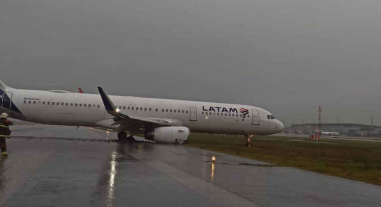 ACIDENTE: Avião da LATAM sai da pista durante pouso em Florianópolis!