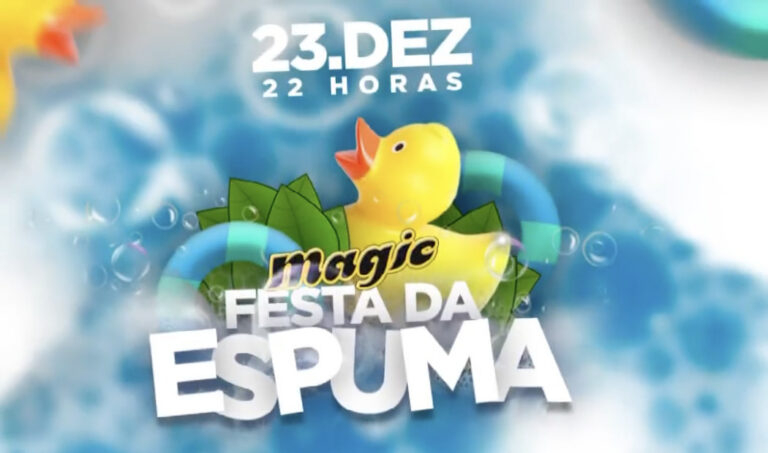 Bora pra Magic? Festa da Espuma acontece no próximo dia 23 (sábado)