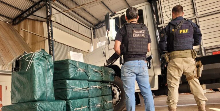 No Paraná, PRF e Receita Federal apreendem meia tonelada de cocaína
