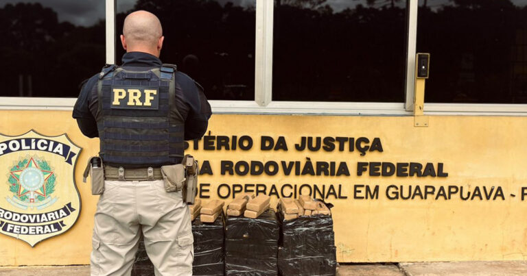 PRF apreende 150kg de maconha na BR-277, em Guarapuava