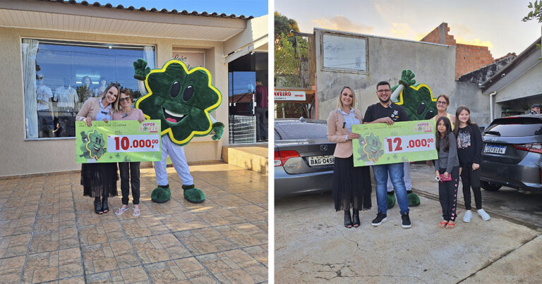Moradores de PG levam para casa prêmios de 12 mil e 10 mil no Hiper Sorte