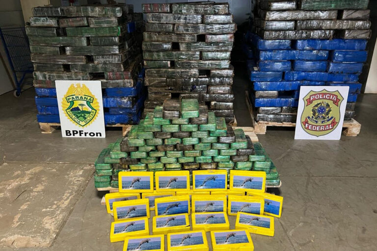 Forças policiais apreendem quatro toneladas e meia de maconha em Guaíra e Altônia