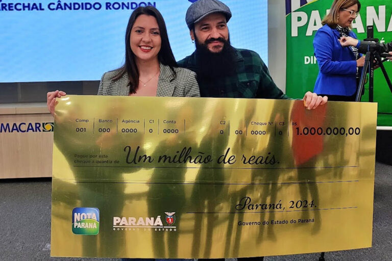 Jovem de 29 anos ganha prêmio de R$1 milhão no Nota Paraná
