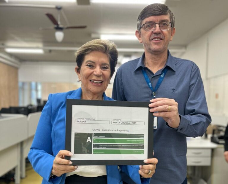 Ponta Grossa consquista Nota A do Tesouro Nacional pelo 5º ano consecutivo