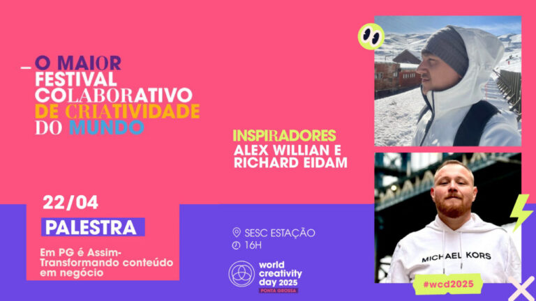 Alex Lopes e Richard Eidam, do Portal Em PG é Assim, participam do maior festival colaborativo de criatividade do mundo