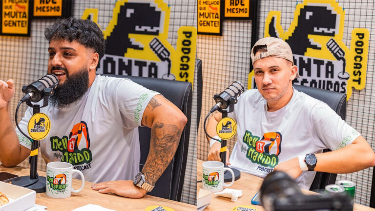 Episódio 99 especial do Pontagrossauros recebe Lucas Bueno e Joana do podcast Meu Ex-Marido