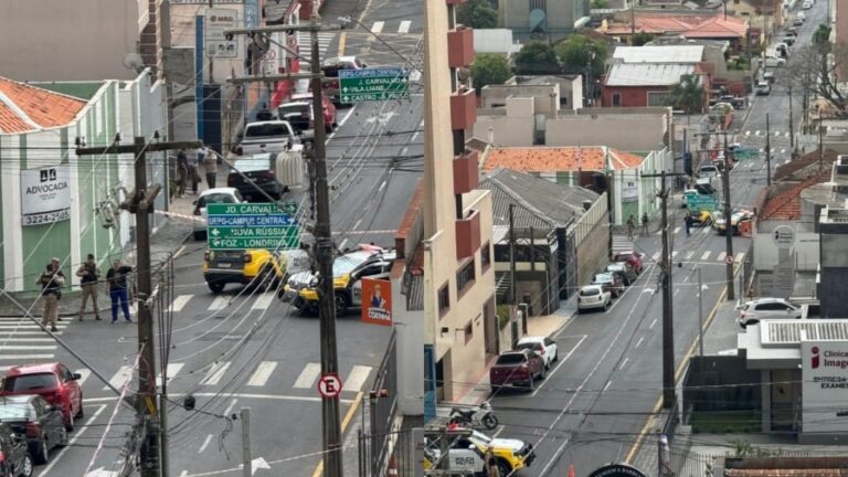 Ameaça de bomba mobiliza polícia e esquadrão antibomba no Centro de Ponta Grossa
