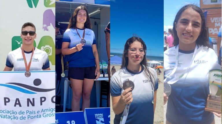 Atletas de Ponta Grossa conquistam medalhas na Travessia de Guaratuba