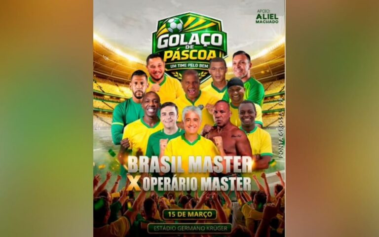 Golaço de Páscoa reúne campeões da Copa do Mundo e promove ação solidária em Ponta Grossa