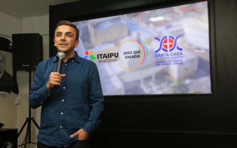 Aliel Machado divulga avanço das obras do novo Centro de Radioterapia da Santa Casa de PG