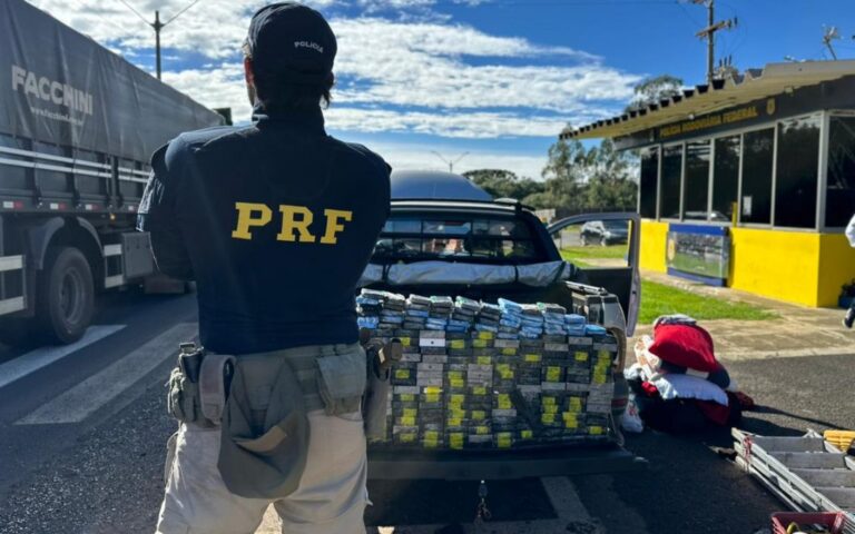 PRF prende mãe e filho com carga milionária de iPhones na BR-277, em Guarapuava (PR)