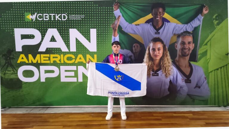 Rafael Neza conquista medalha inédita para Ponta Grossa em Pan-Americano de Taekwondo