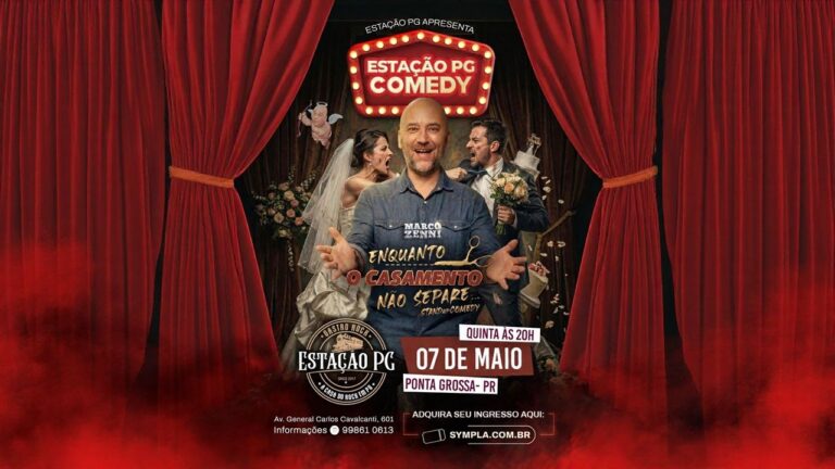 Estação PG Comedy retorna com show do humorista Marco Zenni nesta quinta (7) em Ponta Grossa