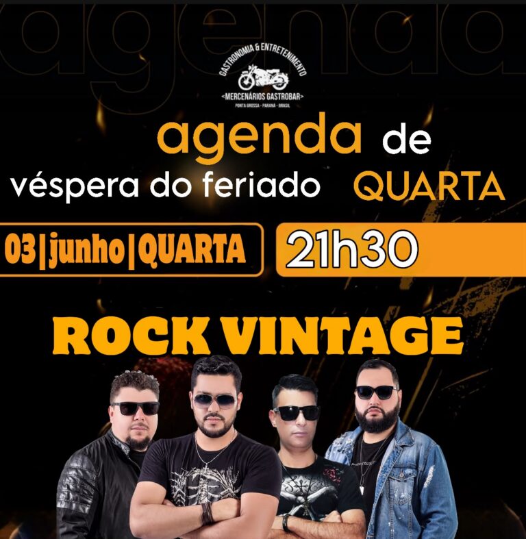 Mercenários Gastrobar promove noite de rock and roll nesta quarta-feira (3)