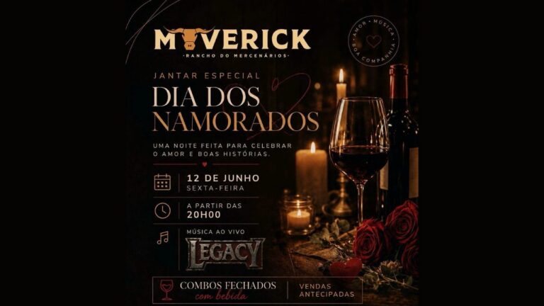 Tudo incluso: Maverick terá jantar especial com bebidas liberadas e música ao vivo no Dia dos Namorados