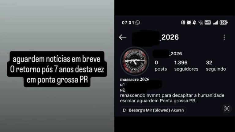 Polícia Civil realiza operação contra ameaça de massacre em escolas de Ponta Grossa