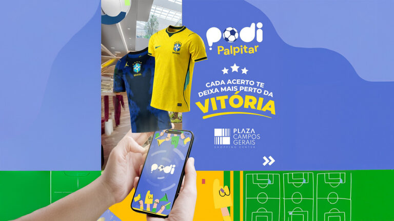 Torcedores concorrem a camisetas oficiais da Seleção em campanha do Shopping Plaza Campos Gerais